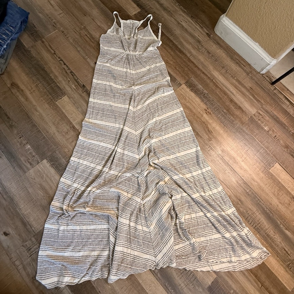 LA MADE Striped Maxi Dress Racerback Sz S‎ Casual Fairy Cottage Flowy